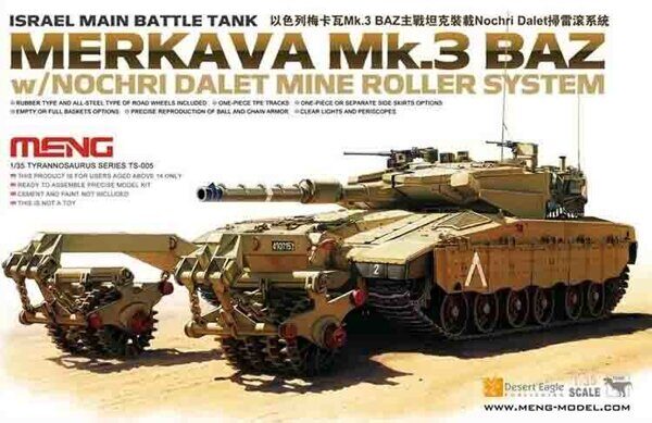 TS-005 1/35 Israel Main Battle Tank Merkava Mk.3 BAZ w/Nochri Dalet Mine Roller System