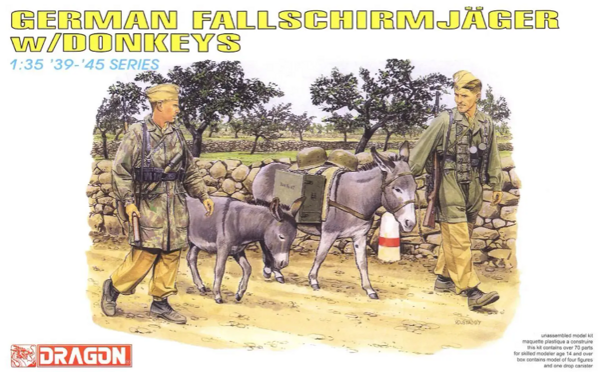 6077 GERMAN FALLSCHIRMJAGER W/ DONKEYS 1/35