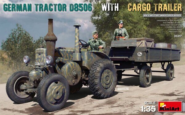 35317 GERMAN TRACTOR D8506 WITH CARGO TRAILER 1/35